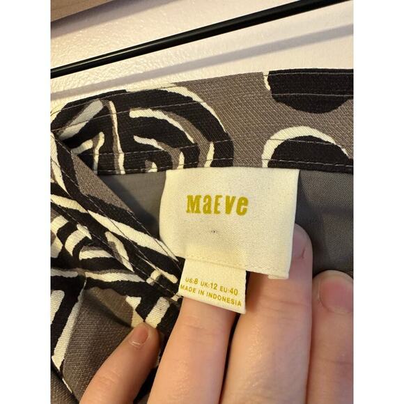 Maeve for Anthropologie Edessa Tribal Batik Print Layered Faux Wrap Skirt Size 8 - Picture 8 of 11